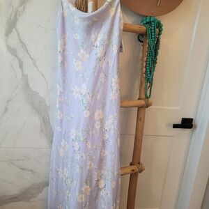 Altar'd State Womens S Midi/Maxi Slipe Dress Cowl Neck & Adjustable Straps NWT